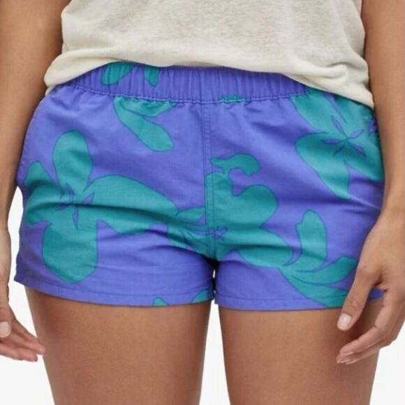 Patagonia Pants - Patagonia Women's Barely Baggies Shorts Women's size Small Purple/Blue Tropical